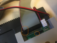 image illustrative de la connexion nappe et détrompeur de mon Gotek