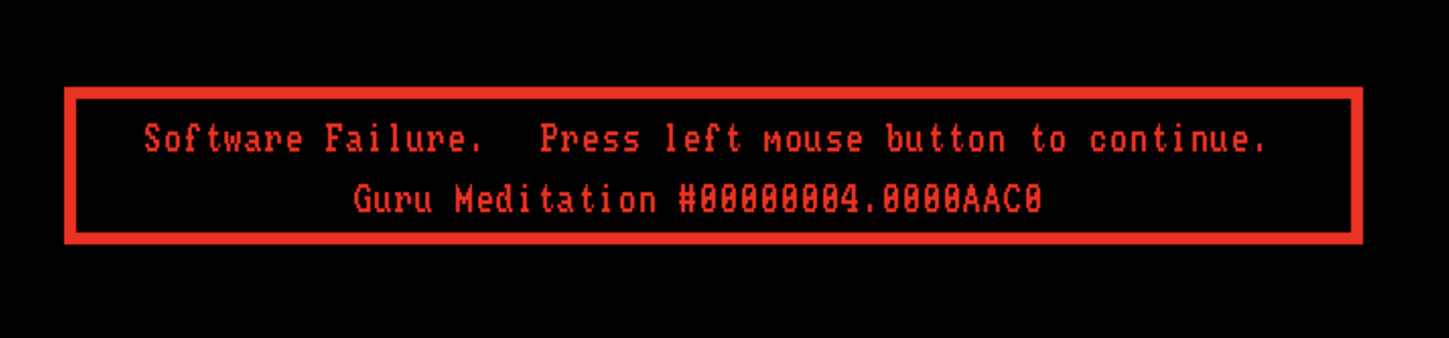 image d'illustration d'une erreur sous amiga 500